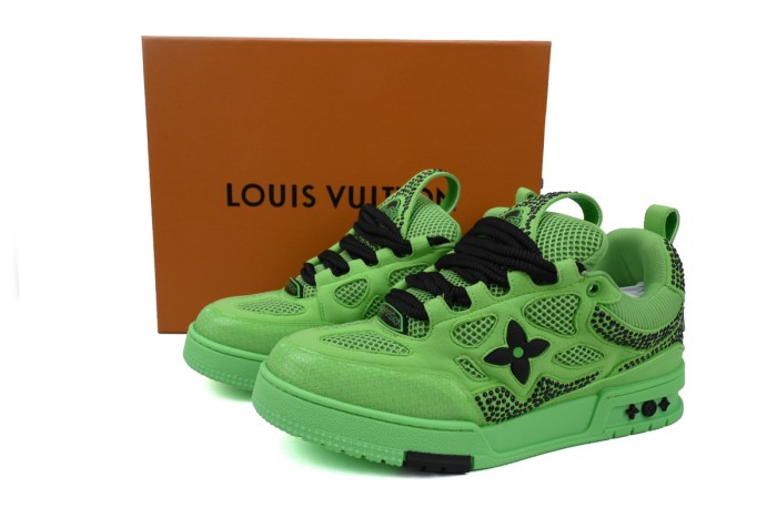 Lou1s Vuitt0n Skate Green with Diamonds