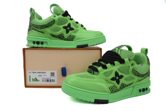 Lou1s Vuitt0n Skate Green with Diamonds