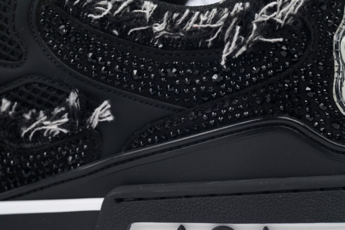 Lou1s Vuitt0n Skate Sneaker Horse Hair Black Diamond