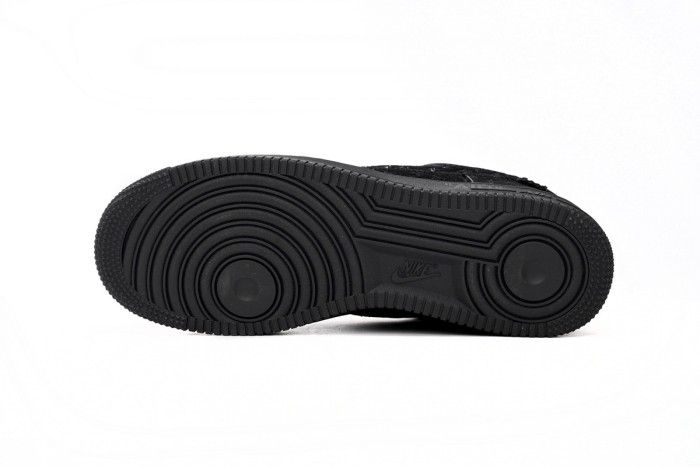 Lou1s Vuitt0n x Nike Air Force 1 All Black