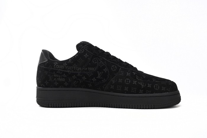 Lou1s Vuitt0n x Nike Air Force 1 All Black