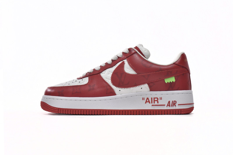 Lou1s Vuitt0n x Nike Air Force 1 White Red