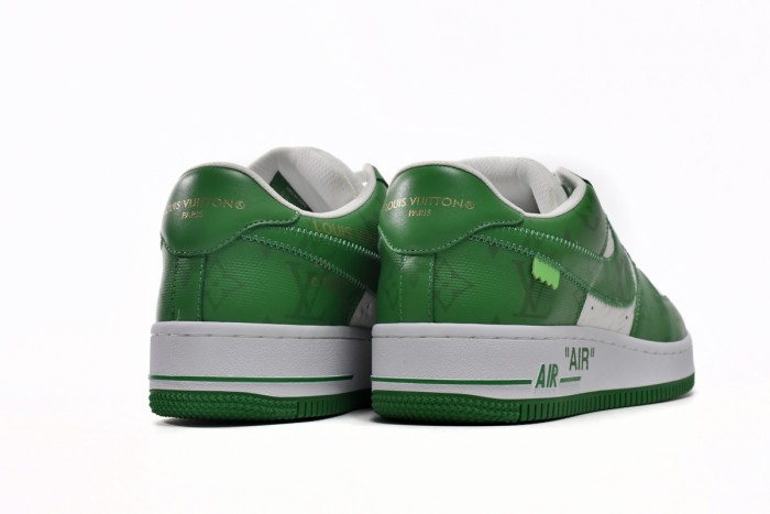 Lou1s Vuitt0n x Nike Air Force 1 White Green