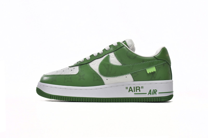 Lou1s Vuitt0n x Nike Air Force 1 White Green