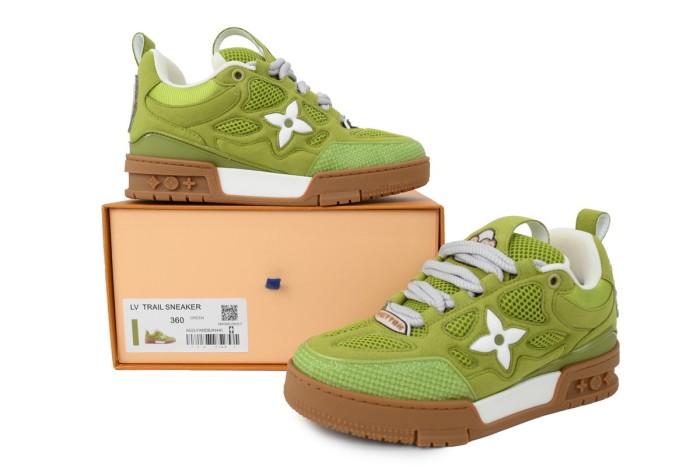 Lou1s Vuitt0n Skate Green White