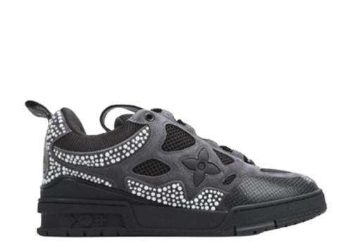 Lou1s Vuitt0n Skate Sneaker Black Grey with Diamonds