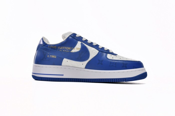 Lo1is Vuitt0n x Nike Air Force 1 White Blue