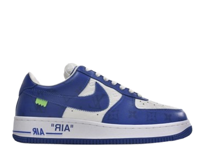 Lo1is Vuitt0n x Nike Air Force 1 White Blue