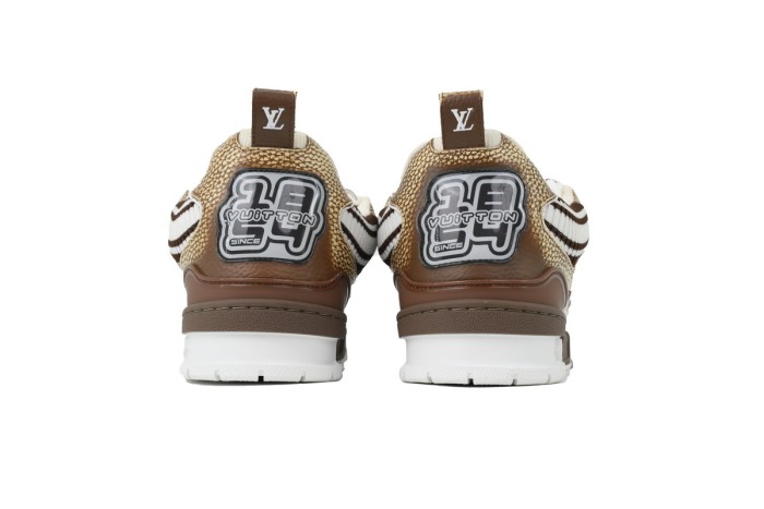Lou1s Vuitt0n Skate Sneaker New khaki Wool Weaving