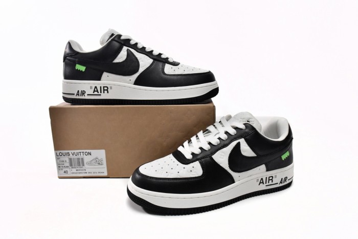 Lou1s Vuitt0n x Nike Air Force 1 Black White