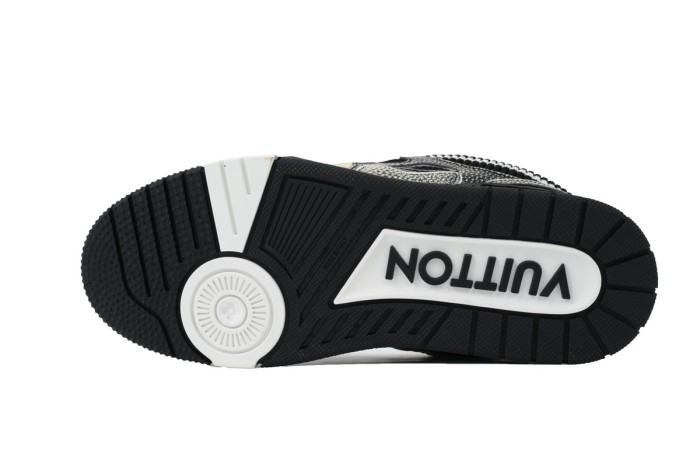 Lou1s Vuitt0n Skate Sneaker New Black Woolen Fabric
