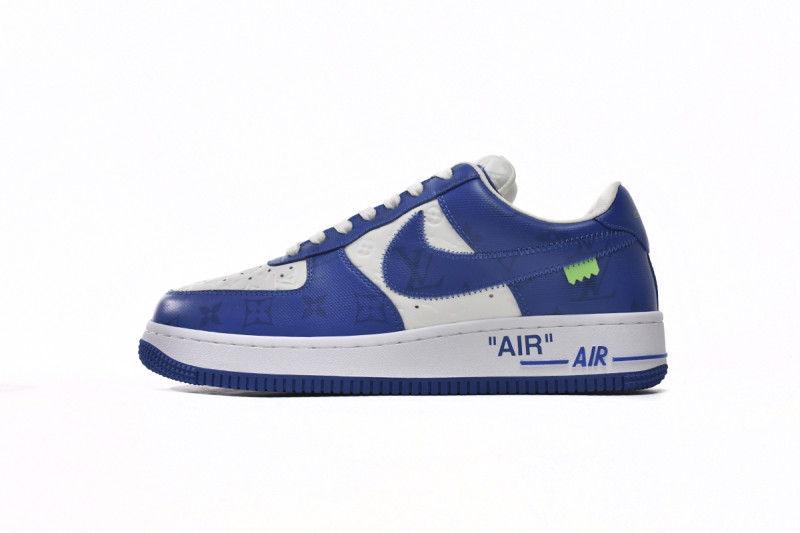 Lo1is Vuitt0n x Nike Air Force 1 White Blue