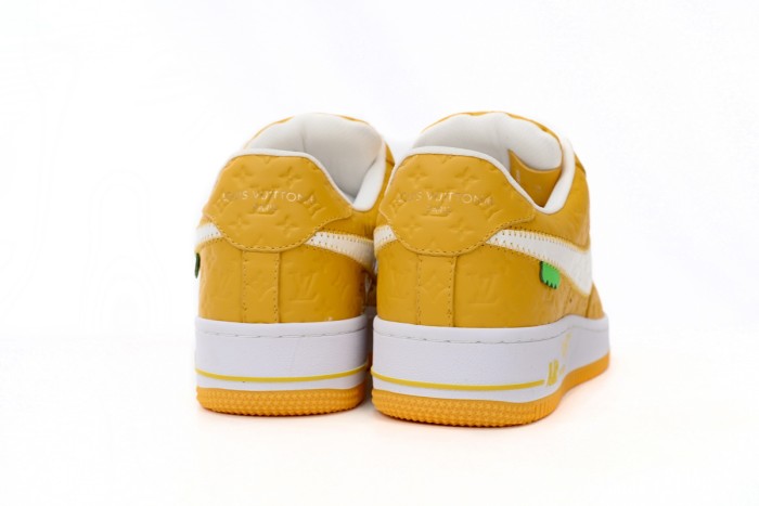 Lou1s Vuitt0n x Nike Air Force 1 Co Branded White Yellow