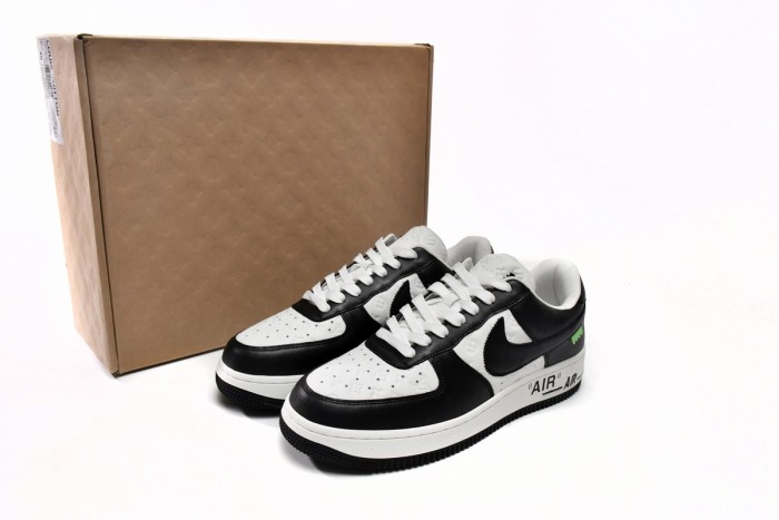 Lou1s Vuitt0n x Nike Air Force 1 Black White