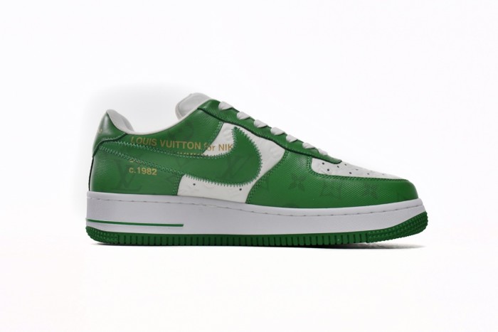 Lou1s Vuitt0n x Nike Air Force 1 White Green