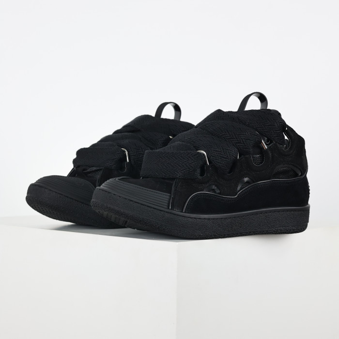 Lanvin Leather Curb Triple Black