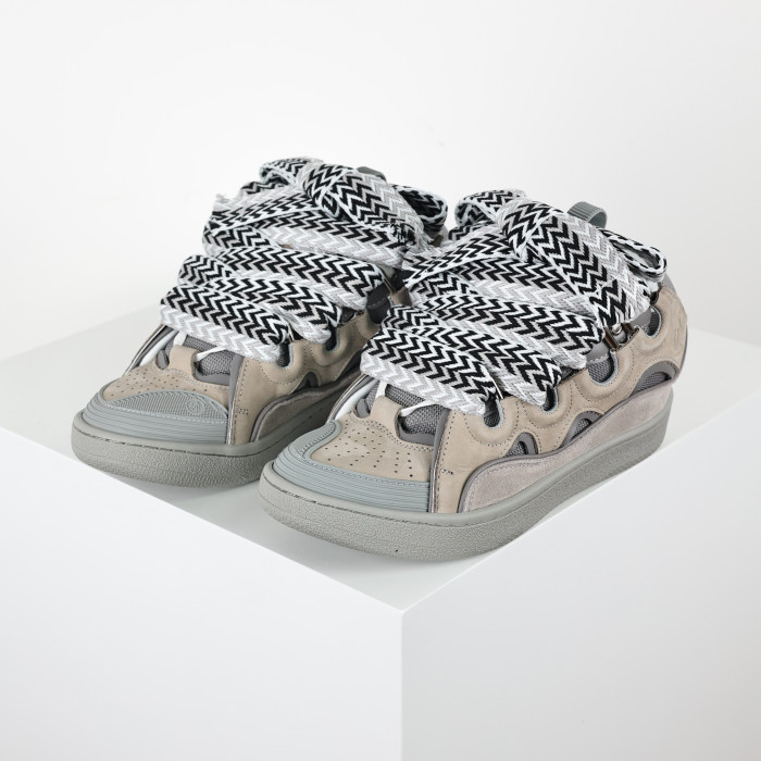 Lanvin Leather Curb Light Grey Blue