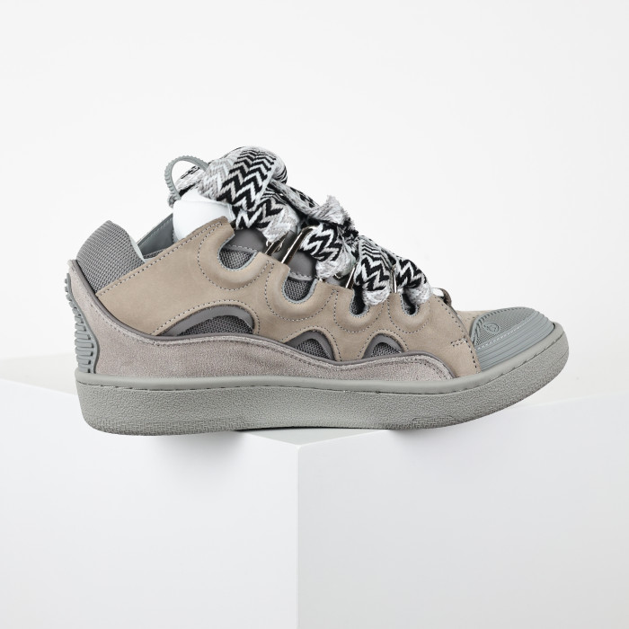 Lanvin Leather Curb Light Grey Blue