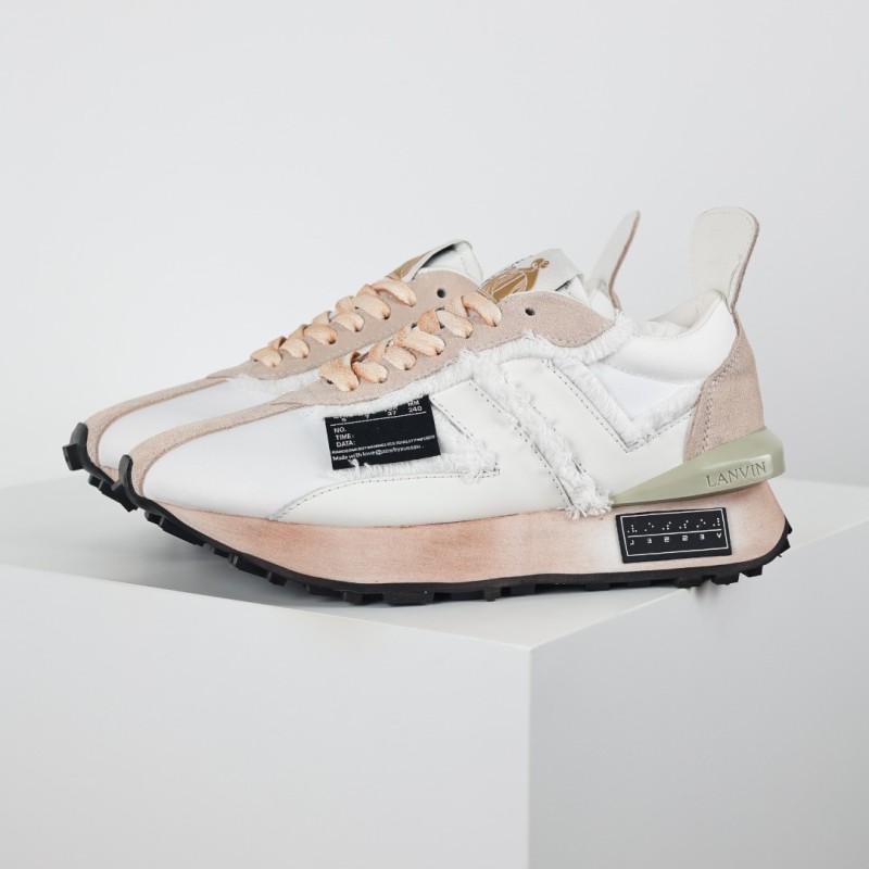 XVESSE7 x L@NVIN Nylon Bumper Sneakers White