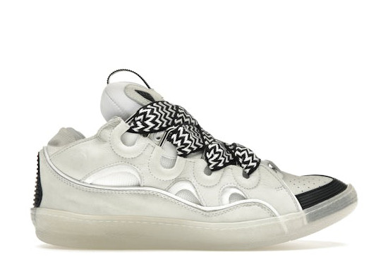L@nvin Leather Curb Sneaker White