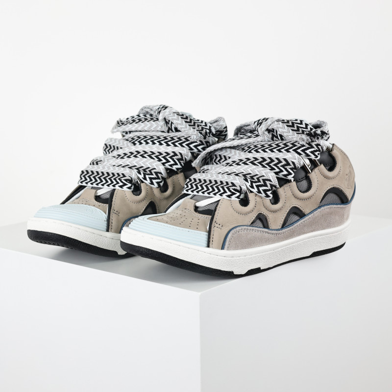 L@nvin Curb Sneakers 'Grey Light Blue'