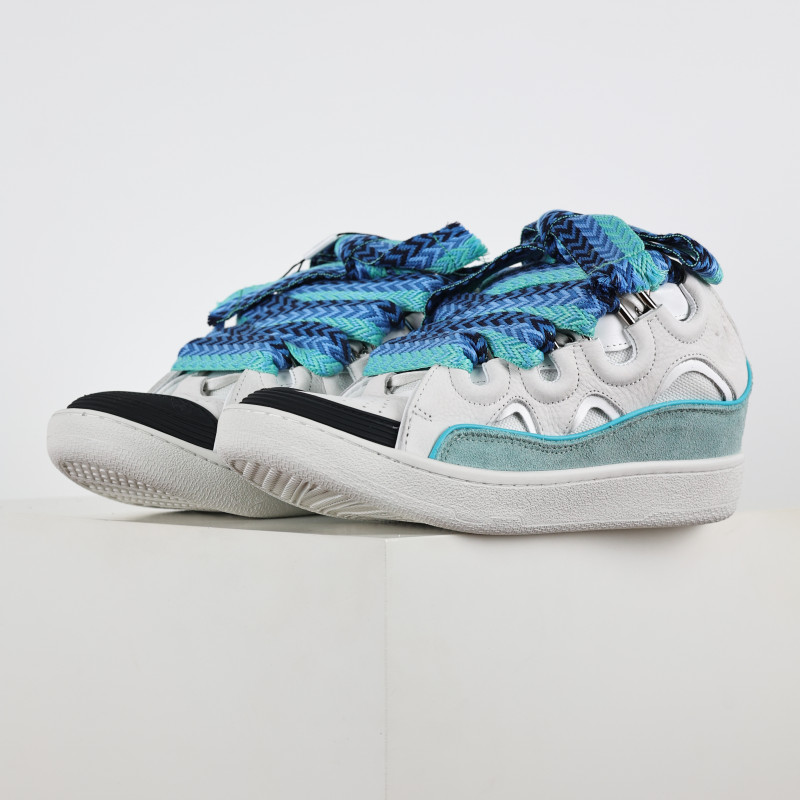L@nvin Curb Sneaker White Blue
