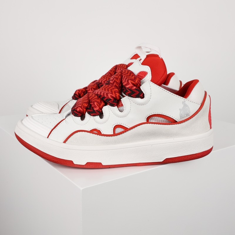 L@nvin Curb Sneaker 'White Red'