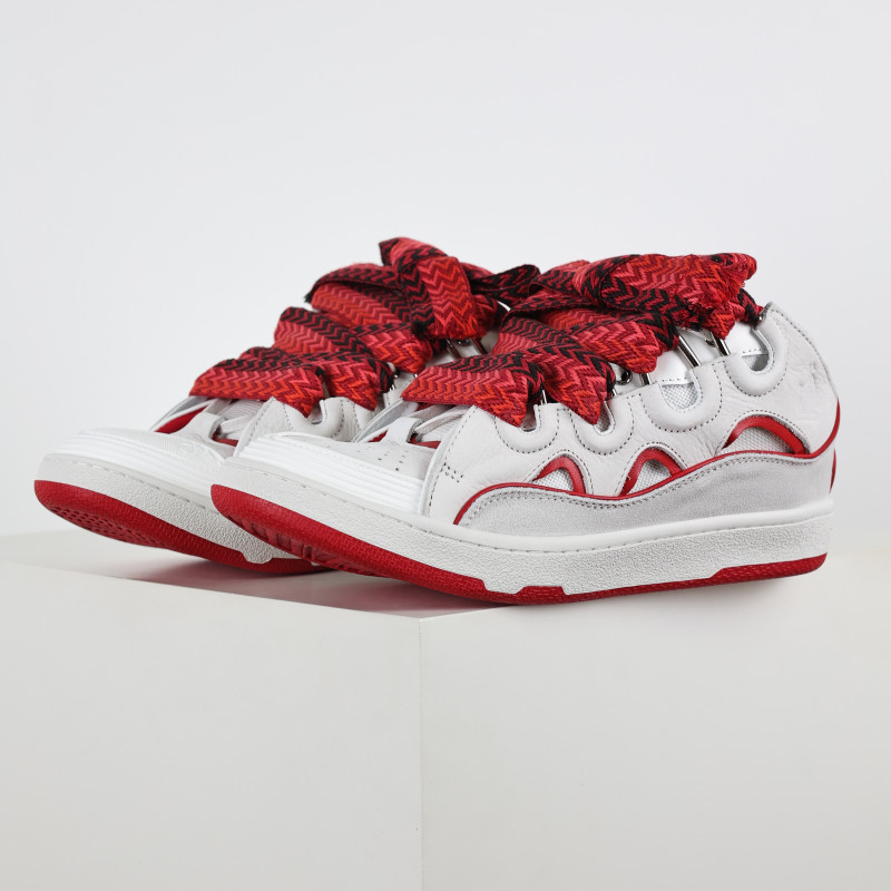 L@nvin Curb Sneakers 'White Red'