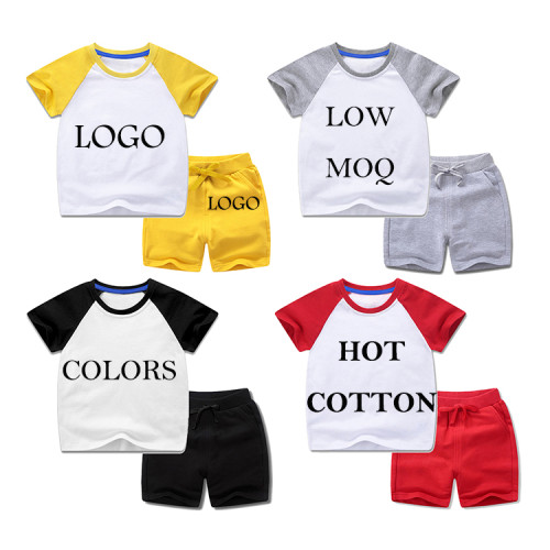 Conyson Summer Hot Unisex Kids Plain Western Short Sleeve Polo Custom Blank T-shirt 100% Cotton Clothes for Kids Boys and Girls