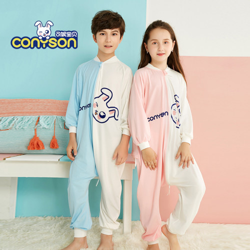 Wholesale Long Little Cotton Cute Girl Pajamas baby Kids Cartoon Onesie Pajamas Kids Girl Jumpsuit