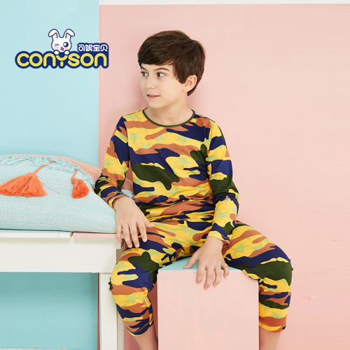 Camo printed kids sleepwear kids pajamas sets boys pajamas sleepwear sets SH10804