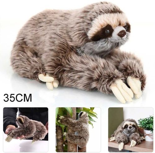 Three Toed Cuddly Lying Animals Sloth Plush Toy, Sloth Stuffed Toy Stuffed Animal Plush Toy for Children Gifts(35cm)