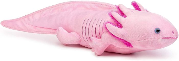 Axolotl Plush Toy - Simulation Pink Axolotl Fish Soft Creepy Stuffed Animals 21 Inch, Cute Pink Lizard Toys Real Plushie Toy, Gift Collection for Kids (Pink)