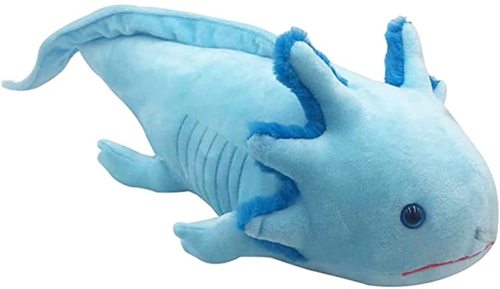 Axolotl Plush,Stuffed Animal,Lifelike Cute Ambystoma Plush Toy,Gifts for Kids,20 Inches Long(Blue)
