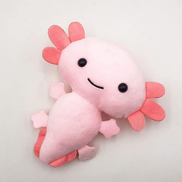 Kawaii Axolotl Plush Toy Soft Pink Axolotl Stuffed Animal Plushie 7.9Inch (Pink)