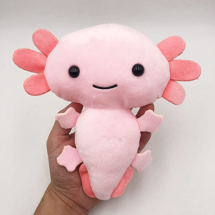 Kawaii Axolotl Plush Toy Soft Pink Axolotl Stuffed Animal Plushie 7.9Inch (Pink)