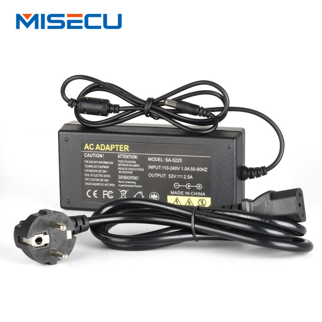 52V 2.5A Power Adapter for Misecu POE Camera System
