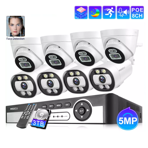 8CH 5MP POE Camera System for Home Security