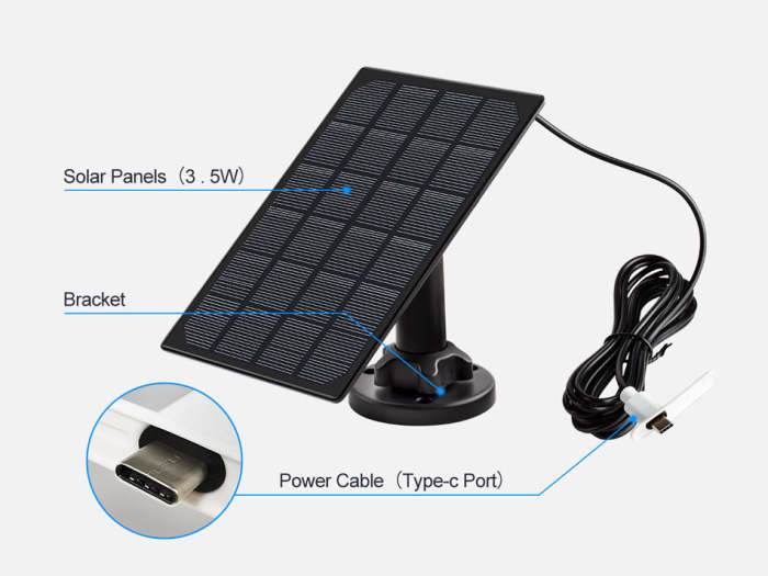 Battery WIFI Security Camera Support Solar Panel