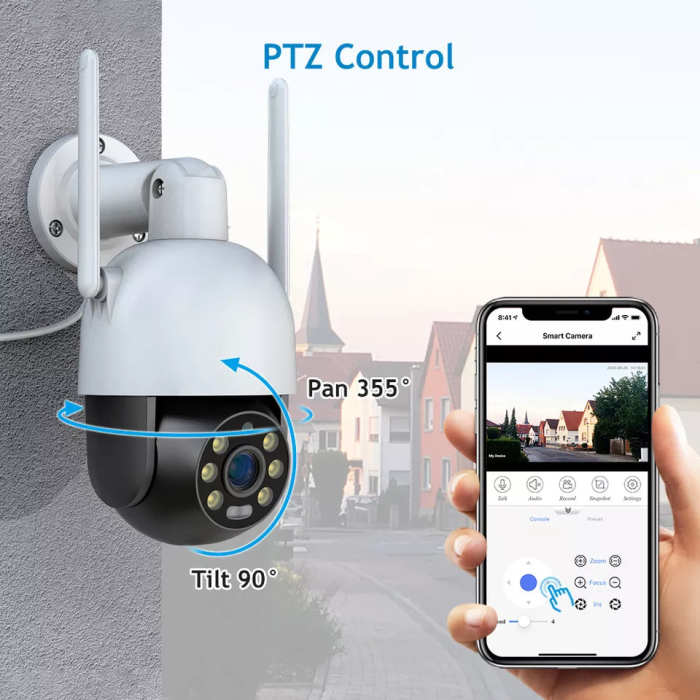 XM-PT825B-50W  5MP WiFi PTZ AI Human Tracking Dome Camera