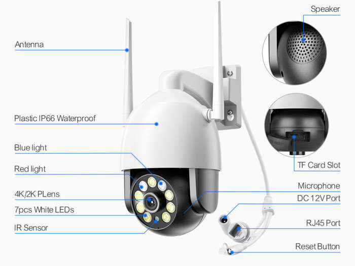 XM-PT827-40W 4MP WiFi PTZ Camera