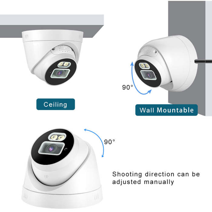 5MP Dome POE Camera Support 2 Way Audio