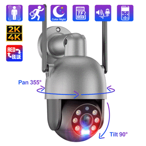 XM-PT825G 8MP/4MP WiFi PTZ Dome Security Camera
