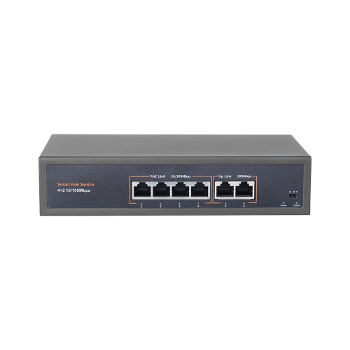 4+2 Port PoE+ Power Over Ethernet POE Switch
