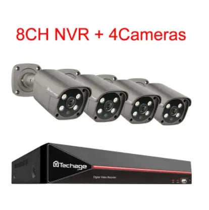 4K 8MP POE Camera System Support Vehicle Human detection
