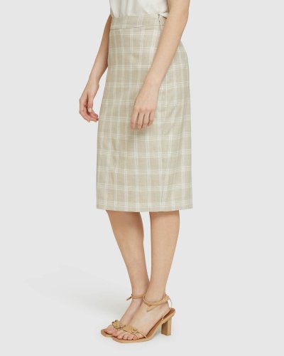 PEGGY CHECK SUIT SKIRT