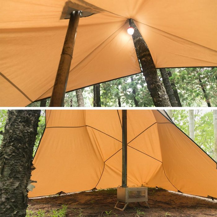 Rhombus 부시크래프트 쉘터 홀옷감 포함 캔버스타프