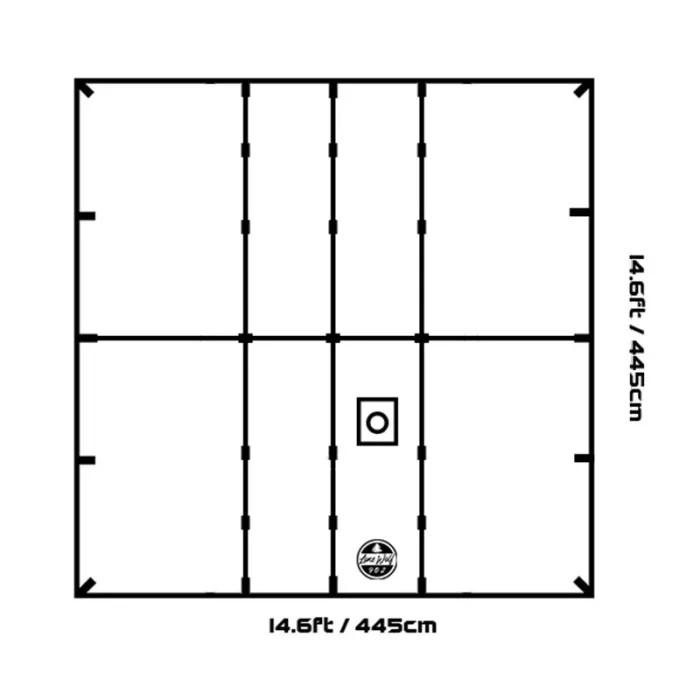Rhombus 해먹 타프 캔버스 캠핑 쉘터 내화성 홀옷감 포함 부시크래프트 Lonewolf902