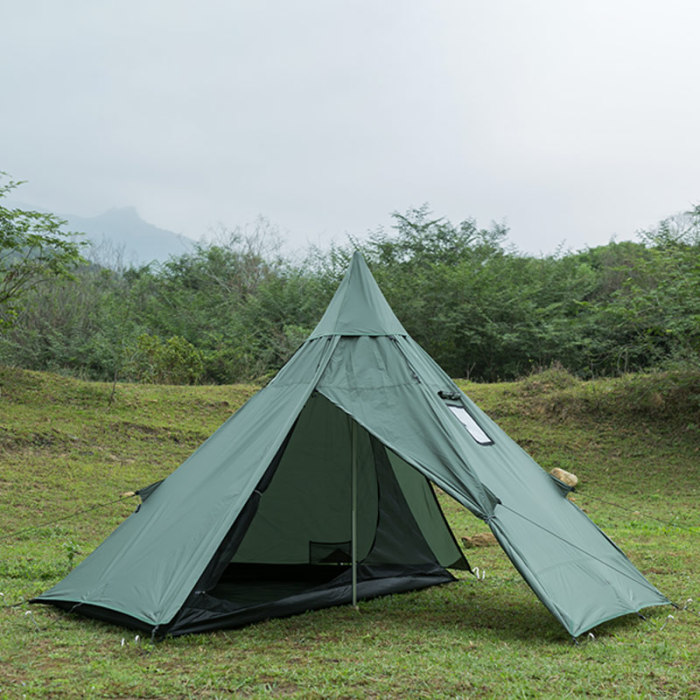 HUSSAR 초경량 캠핑 티피 텐트 홀옷감 포함 1-2인