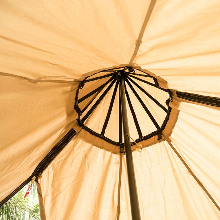 YARN 면 티피 홀옷감 포함 캠핑 캔버스 텐트 2 인